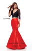 Clarisse 3722 Black Red Front Prom Dress