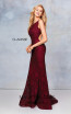 Clarisse 3748 Wine Front Prom Dress