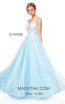 Clarisse 3768 Frost Blue Front Prom Dress