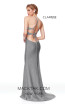 Clarisse 3789 Silver Back Prom Dress