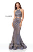 Clarisse 3791 Gold Indigo Front Prom Dress