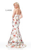 Clarisse 3801 Ivory Print Back Prom Dress