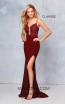 Clarisse 3805 Wine Front Prom Dress