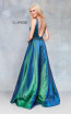 Clarisse 3859 Iridescent Green Back Prom Dress