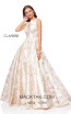 Clarisse 3868 Pink Gold Front Prom Dress