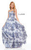 Clarisse 3871 Indigo Silver Front Prom Dress