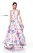 Clarisse 3874 Floral Print Front Prom Dress