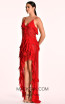 Dominique Red Side Dress