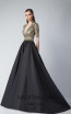 Edward Arsouni FW0239 Black Gold Front Dress