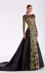 Edward Arsouni SS0490 Black Gold Front Dress