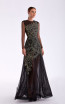 Edward Arsouni SS0492 Black Gold Front Dress