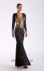 Edward Arsouni SS0494 Black Gold Front Dress
