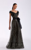 Edward Arsouni SS0500 Black Gold Front Dress