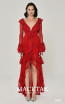 Elloise Red Front Dress
