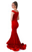 Evaje 10018 Red Back Dress