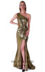 Evaje 10034 Dark Gold Front Dress