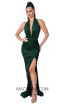 Evaje 10049 Emerald Front Dress