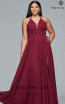 Faviana 9397 Wine Front Prom Dress