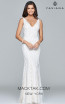 Faviana S8089 Ivory Nude Front Prom Dress