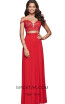 Faviana 10045 Red Front Evening Dress