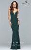 Faviana 10071 Dark Green Front Prom Dress
