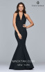 Faviana 10105 Black Front Prom Dress