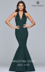 Faviana 10105 Dark Green Front Prom Dress