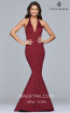 Faviana 10105 Wine Front Prom Dress