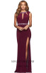 Faviana S10009 Bordeaux Front Evening Dress