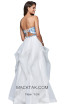 Faviana S10034 Ivory Blue Silver Back Evening Dress