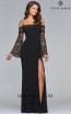 Faviana S10101 Black Front Evening Dress