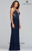 Faviana S10273 Navy Front Prom Dress