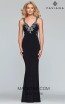 Faviana S7999 Black Silver Front Prom Dress