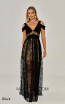 Fleur Black Front Dress