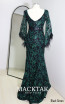 Flore Black Green Back Dress