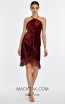 Geneve Dark Red Front Dress