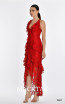 Hélène Red Side Dress