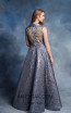 In Couture By Kiwi 4707 Blue Gold Back Dress