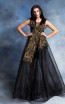 In Couture By Kiwi 4709 Black Gold Front Dress