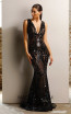 Jadore JX1091 Black Nude Front Dress