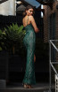 Jadore JX3008 Emerald Nude Back Dress