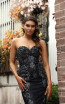 Jadore JX3039 Black Front Dress