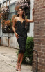 Jadore Australia JX3081 Black Charcoal Front Dress