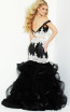 Jasz Couture 6513 Black White Back Dress