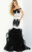 Jasz Couture 6513 Black White Front Dress