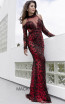 Jasz Couture 1436 Wine Front Evening Dress