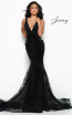 Jasz Couture 7005 Black Nude Front Dress