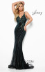 Jasz Couture 7011 Black Green Front Dress