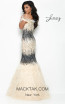 Jasz Couture 7012 Nude Gunmetal Back Dress