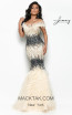 Jasz Couture 7012 Nude Gunmetal Front Dress
